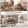 Modern Round Nesting Coffee Tables - Set of 2