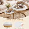 Modern Round Nesting Coffee Tables - Set of 2