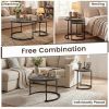 Modern Round Nesting Coffee Tables - Set of 2