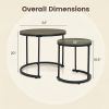 Modern Round Nesting Coffee Tables - Set of 2