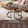 Modern Round Nesting Coffee Tables - Set of 2
