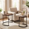 Modern Round Nesting Coffee Tables - Set of 2