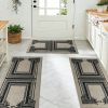 Washable 3-Piece Kitchen Rug Set