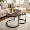 Modern Round Nesting Coffee Tables - Set of 2