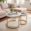 Modern Round Nesting Coffee Tables - Set of 2