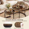 Modern Round Nesting Coffee Tables - Set of 2