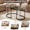 Modern Round Nesting Coffee Tables - Set of 2