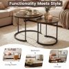 Modern Round Nesting Coffee Tables - Set of 2