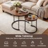 Modern Round Nesting Coffee Tables - Set of 2