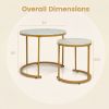 Modern Round Nesting Coffee Tables - Set of 2