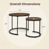 Modern Round Nesting Coffee Tables - Set of 2