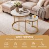 Modern Round Nesting Coffee Tables - Set of 2