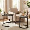 Modern Round Nesting Coffee Tables - Set of 2