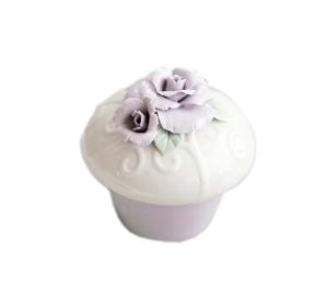 Ceramic Decoration Storage Box (Option: 5 x 10 cm - Purple Rose)