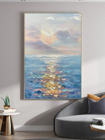 Modern Abstract Wall Art Canvas Painting Beach Surf Land (size: 100 x 150 cm)