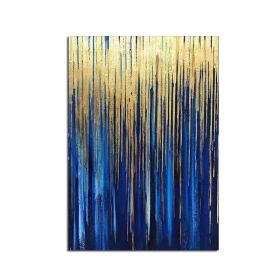 Blue Abstract Oil Painting Wall Art (size: 150 x 220 cm)