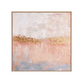 Pink Abstract Oil Painting Wall Art (size: 150 x 150 cm)