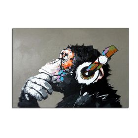 Gorilla Abstract Oil Painting Wall Art (size: 75 x 150 cm)
