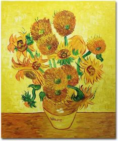 Sunflower Abstract Oil Painting Wall Art (size: 90 x 120 cm)