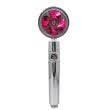 Shower Head Water Saving Flow 360 Degrees Rotating With Small Fan Abs Rain High Pressure Spray Nozzle Bathroom Accessories (Color: Red)