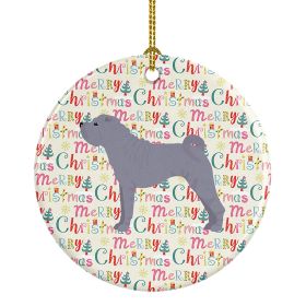 Ceramic Ornament Christmas (Design: Shar Pei 1 - Merry Christmas)