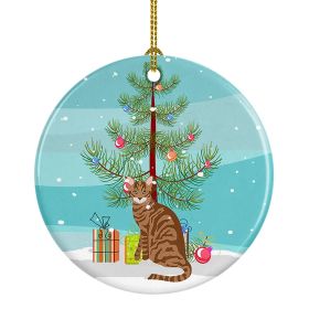 Ceramic Ornament Christmas (Design: Toyger Cat - Christmas)