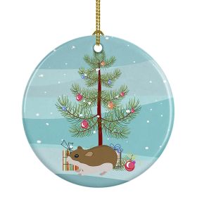 Ceramic Ornament Christmas (Design: Chinese Hamster - Merry Christmas)