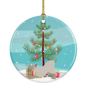 Ceramic Ornament Christmas (Design: Thai Lilac Cat - Christmas)